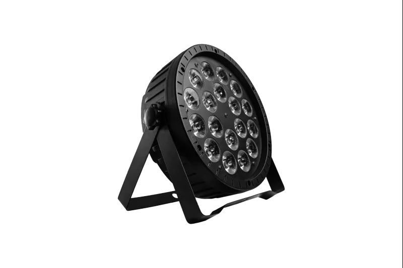 Refletor Par Led 18x12w RGBW em plástico reforçado com A/C powercom